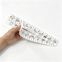 Règle de mesure de poisson pliable en PVC à 3 volets personnalisée, planche de mesure de pêche portable avec logo personnalisé, cadeau promotionnel pour pêcheurs