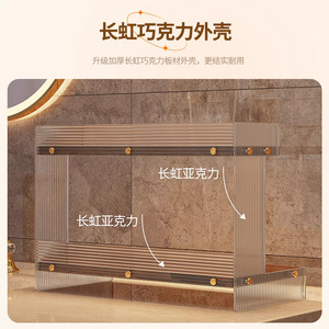 Cosmetic Storage Rack 3 Tier Plastic Desktop Organizer For Skincare Bathroom Vanity Shelf - Product Image 5