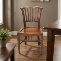 Mueble étnico de madera de teca, silla de comedor antigua
