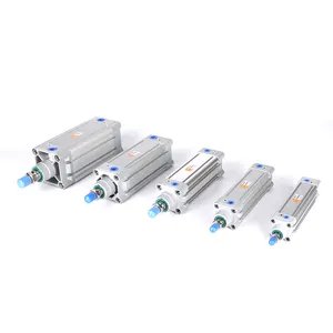 DNC Series ISO6431 Standar Double Acting Teleskopik Udara Ram Kompres Pneumatic Cylinder Harga