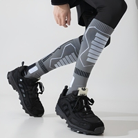 Chaussettes de compression longues professionnelles pour hommes, avec semelle en tissu éponge, pour l'entraînement de football, le ski, l'alpinisme, le cyclisme, la course à pied, l'été, ODM