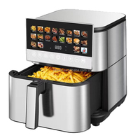 Friteuse à air numérique Aifa 8 litres, autonome, électrique, avec grand écran TFT, 10 programmes de cuisson prédéfinis, affichage couleur et panier unique