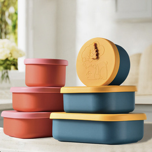 Hot Sale Portable Silicone Bento <b>Lunch</b> <b>Box</b> for Children Eco-Friendly Multifunction Dinnerware Sets Plant Online Exclusive - Product Image 3