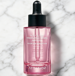Sérum éclaircissant coréen à la vitamine ATTATION Rosy Bloom, ampoule vitamine pour l'éclat de la peau, soin dermique quotidien pour une peau claire. - Product Image 1