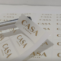Etiquetas de Papel Texturizado con Logotipo Personalizado, 120gsm, Cuadradas, con Estampado Dorado Mate, al Mejor Precio de Fábrica y Alta Calidad