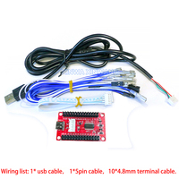 Placa Codificadora USB para PC, para PS3, IOS, Android, Controlador de Retardo Cero, Joystick de Vibración SANWA para Arcade, Consola XBOX360