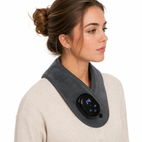 Masseur de cou sans fil avec vibration chauffante et thérapie par lumière rouge, appareil de massage portable pour la relaxation des muscles du cou