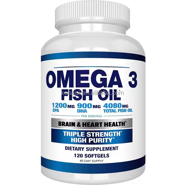 Factory Omega 3 Fish Oil Softgel Capsule with Vitamin D3 EPA DHA-Natural Adult Supplement