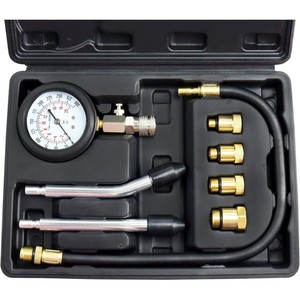 Kompressionstester-Kit Motorzylinder-Test werkzeug 8-teiliges Set mit Manometer adaptern zum Testen kleiner Motoren bei Autos - Product Image 1