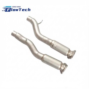 Downpipe haute performance pour Porsche Cayenne 958.1 958.2 4.8T V8 Twin Turbo en acier inoxydable 304 à fixation directe - Product Image 5