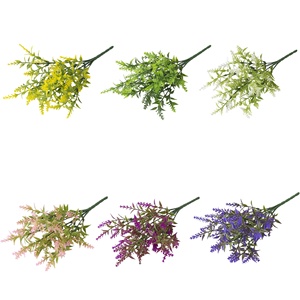 Pianta Verde Artificiale con Foglie Appuntite, Cime di Lavanda a Sette Punte, Fiore Decorativo per Matrimoni, Giardini, Ambienti Pastorali e Casa - Product Image 5