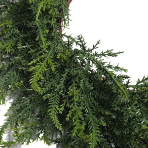 थोक शादी घर की सजावट के लिए हरी घास अंगूठी कृत्रिम प्लास्टिक पुष्पांजलि शादी की सजावट - Product Image 6