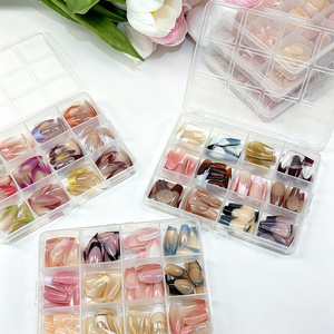 Four-color 12-grid <strong>nail</strong> art wearable <strong>nails</strong> 144pcs hand and foot <strong>nail</strong> art finished <strong>nail</strong> patches <strong>fake</strong> <strong>nail</strong> set wearable <strong>nails</strong> - Product Image 4