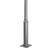Lampe solaire de jardin à LED monocristalline en aluminium, haute luminosité, éclairage extérieur, étanche IP65, blanc chaud, 12 heures, gris
