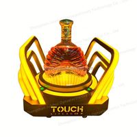 Présentateur de bouteille de champagne LED rechargeable personnalisé Affichage de bouteille Glorifier de bouteille en acier inoxydable avec éclairage laser
