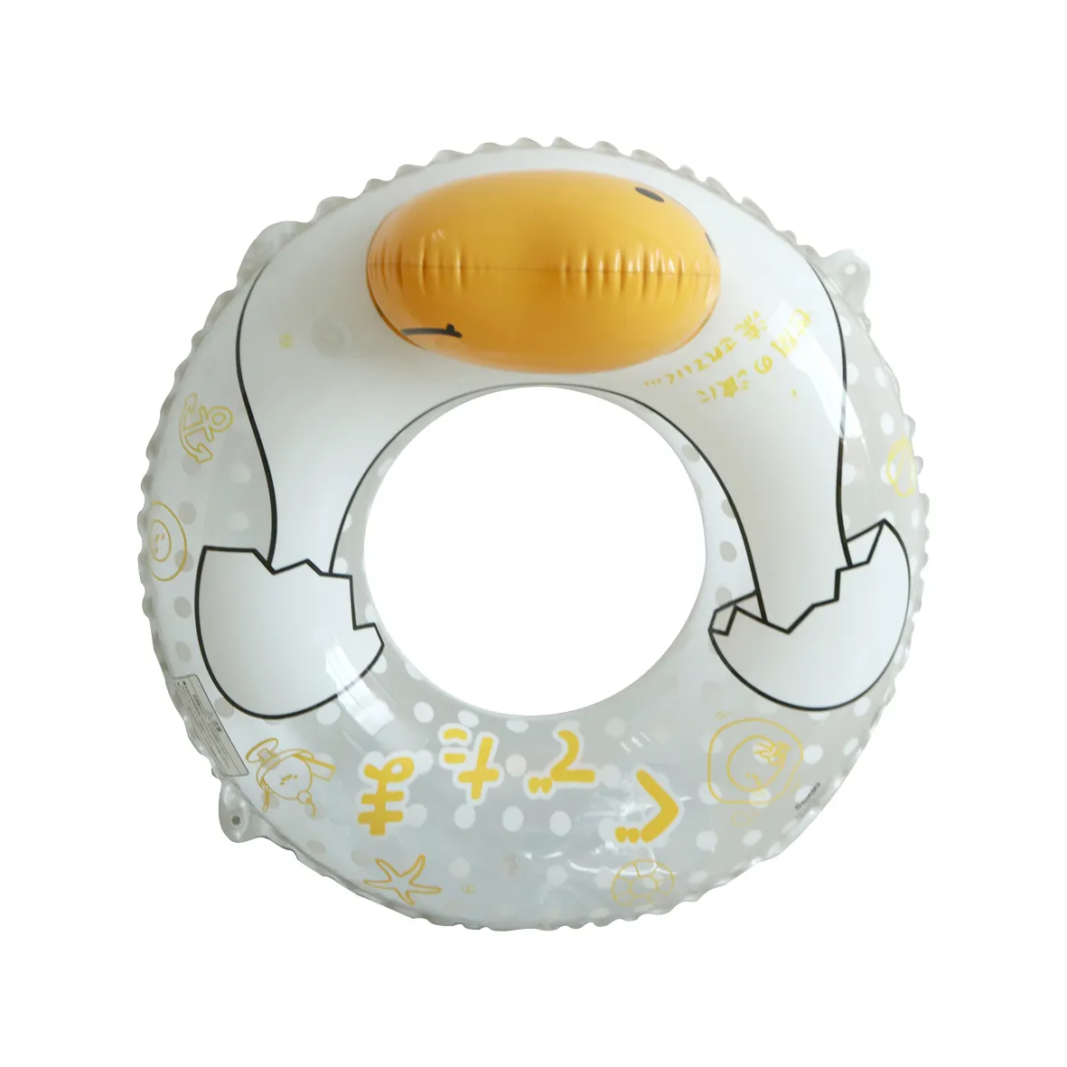 Lively Egg Print Inflatable Pool Float Ring Summer Safety Swim Ring for Water Entertainment
