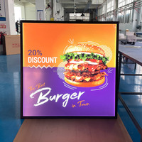 Panneau publicitaire LED sur mesure, cadre d'affiche LED, boîte à lumière LED en aluminium, feuille rétroéclairée LED 27 x 40, boîtes lumineuses publicitaires