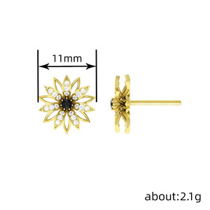 Eleganti Orecchini a Perno con Fiore Margherita, Stile Minimalista Naturale, Gioielli da Donna alla Moda, per Uso Quotidiano, Regalo Chic - Product Image 3