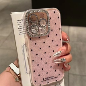 <span class=keywords><strong>Coque</strong></span> de téléphone pour <span class=keywords><strong>iPhone</strong></span> 17 16 15 14 13 Pro Max, style INS, avec diamants, vente en gros, étui de luxe pour femme, cadeaux d'affaires, fabrication OEM/ODM - Product Image 4