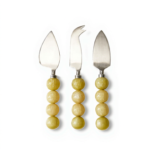 Juego de cuchillos para queso duraderos con hojas de acero inoxidable y mangos de resina, solo lavar a mano. - Product Image 1