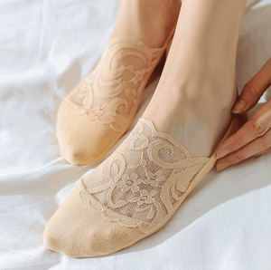 Calzini Invisibili Estivi in Pizzo alla Moda, Calzini Senza Cuciture <span class=keywords><strong>con</strong></span> Funzione Antibatterica per Donna - Product Image 2