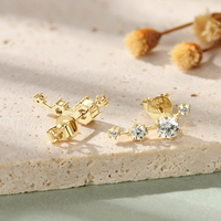 Anting-anting Moissanite Baru Grosir 4.5mm 3mm 2mm Perhiasan Mewah Perak Sterling 925 Berlian Moissanite VVS untuk Wanita Hadiah