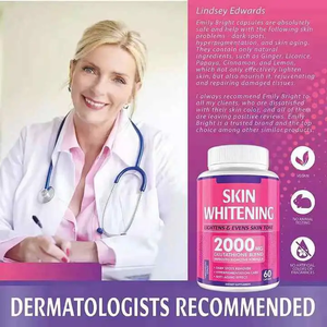 Gran oferta 2025, cápsulas blanqueadoras para el cuidado de la piel con etiqueta privada, 1000mg, L-glutamina y colágeno, cápsulas blanqueadoras para el cuidado de la piel - Product Image 3