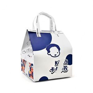 Sac isotherme promotionnel personnalisé, imperméable, non tissé, avec motif de lettres et logo imprimé pour la livraison de nourriture - Product Image 1