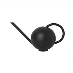 Luxury round Black Iron Metal Watering <b>Can</b> Long Spout Durable powder coated <b>Gardening</b> Tool <b>Water</b> <b>Cans</b> Garden Watering Tools - Product Image 1