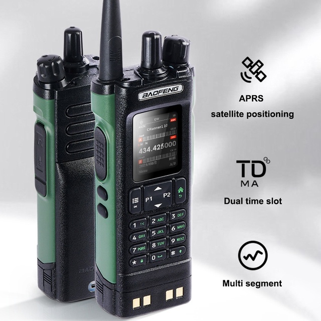 Baofeng Bf DM32 10W Multi Band Digital Encryption Call AM FM Radio USB-C GPS APRS Positioning Dual Time Slot Handy Walkie Talkie