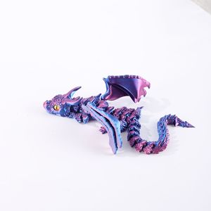 Jouet en plastique imprimé en 3D, dragon volant à double cornes, personnalisé en usine, OEM, avec ailes d'animaux simulées, pour cadeau d'anniversaire - Product Image 2
