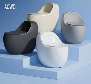 Porte-papier hygiénique skibidi forme d'oeuf unique nouvelle salle de bain sanitaire rond s piège toilette commode en céramique wc cuvette de toilette - Product Image 1