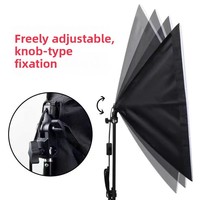 Kit d'éclairage portable pour studio avec boîte à lumière 50x70cm, ampoule LED dimmable à haute CRI, équipement photographique pour la prise de vue de produits