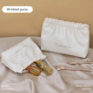 Petite trousse de rangement portable en cuir PU souple pour cosmétiques, sacs de maquillage de voyage pour femme - Product Image 3