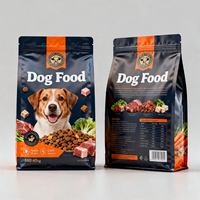 Sacs refermables personnalisés avec fermeture éclair pour animaux de compagnie, sachets en plastique pour aliments pour chiens et chats, emballage alimentaire pour animaux
