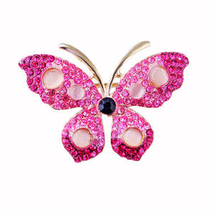 Broche Papillon Personnalisée, Design Tendance, Accessoire de Vêtement Élégant, Goutte d'Huile, Alliage Plaqué Or, pour Mariage et Fiançailles Féminines - Product Image 3