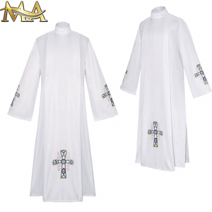 Túnica Blanca para Pastor, Ministro, Sacerdote de la Iglesia Católica, Traje de Clérigo, Túnica Eclesiástica - Product Image 1