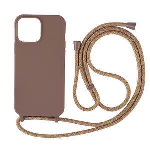 Per <span class=keywords><strong>iPhone</strong></span> 15 16 custodia per telefono con cordino satinato opaco integrato TPU Soft Strap per <span class=keywords><strong>iPhone</strong></span> <span class=keywords><strong>11</strong></span> 12 13 14 <span class=keywords><strong>Pro</strong></span> Max <span class=keywords><strong>Cover</strong></span> - Product Image 3