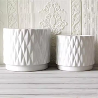 Pot de fleur de plante géométrique à visage humain en stock Petits pots succulents en céramique en gros en vrac pour plantes en céramique