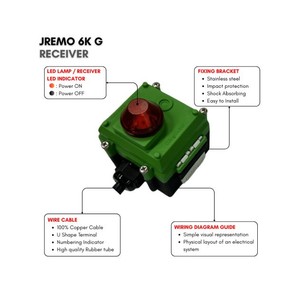 Télécommande radio industrielle pour grue, palan et treuil, vitesse unique, 100-240 VAC, JEICO JREMO 6K G, fabriqué en Corée - Product Image 3