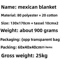 Couverture géométrique mexicaine tissée à la main 100% coton pour la maison lit drapeau Table drapeau canapé couverture plage couverture pique-nique tapis