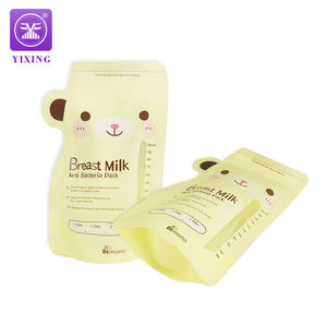 Sac de stockage de lait à fermeture éclair anti-fuite 200ml sans Bpa personnalisé sac de lait maternel en plastique de qualité alimentaire pour Bolsas Leche <span class=keywords><strong>Materna</strong></span> - Product Image 1