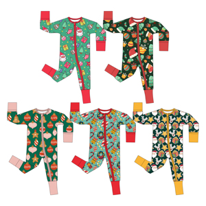 Weiwei Bambu Pamuklu Pijama Takımı 2 Parça Fermuarlı Kapatma 220 GSM Çekmez Yazlık Gecelik Özelleştirilebilir - Product Image 1