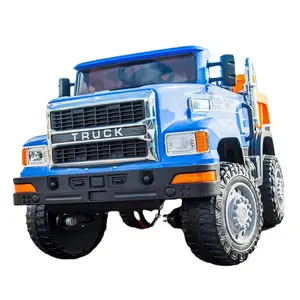 Nuovo veicolo di ingegneria per auto elettriche per bambini trattore agricolo telecomandato a quattro ruote motrici 12v ride on toy tip truck car