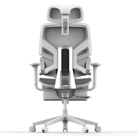 Chaise de bureau ergonomique de direction JR RACING au design moderne, en tissu blanc, avec mécanisme de réglage de la hauteur et d'inclinaison pour un confort prolongé