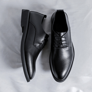 Scarpe italiane Casual in pelle a punta da uomo stile Business moda personalizzata traspirante scarpe da uomo taglia 46 - Product Image 6