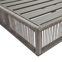 Chaise longue de piscine et de plage moderne en aluminium avec cadre en corde pour l'extérieur