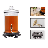 Bouteille en verre d'acacia et de Carboy, pot de 6.5 gallons, 1 gallons, 3 gallons, 5 gallons, pour la cuisine, pour le vin, en forme de baril