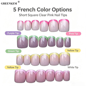 240 <span class=keywords><strong>faux</strong></span> <span class=keywords><strong>ongles</strong></span> français colorés en boîte, courts, à presser, vente en gros, pointes d'<span class=keywords><strong>ongles</strong></span> artificielles, patchs pour <span class=keywords><strong>ongles</strong></span> - Product Image 5