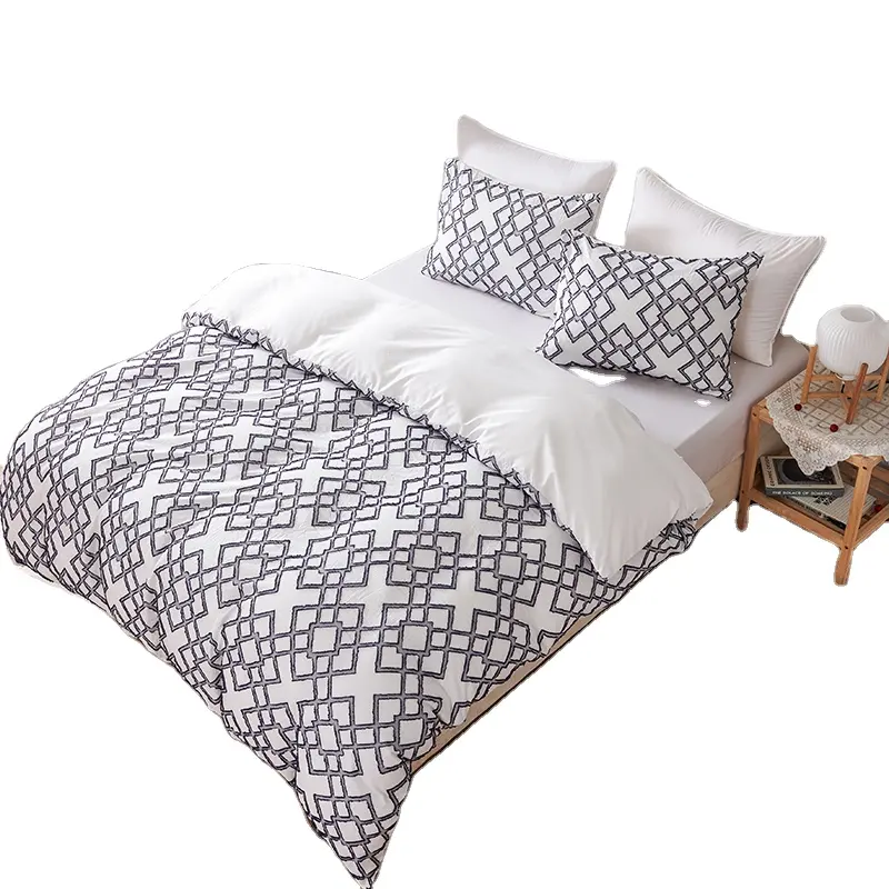 Luxury 100% Cotton Designer Bedding Queen Bed Comforter Set